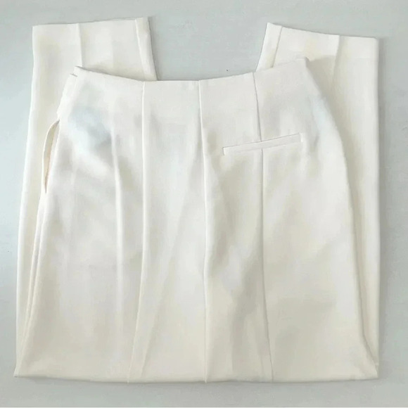 Topshop Trousers Jodi Tapered Leg High Waisted Belted Pants Ivory Size 4 NWT - Picture 15 of 16